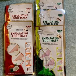 5 pairs of Absolute New York exfoliating foot masks!